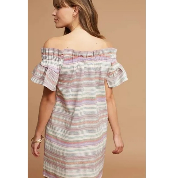 Corey Lynn Calter Off Shoulder Ruffle Dress Large Petite - Picture 4 of 10